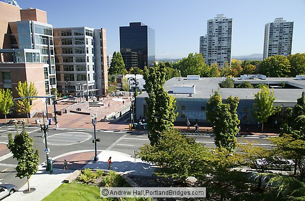 Portland State University's Urban Center, high rise buildings