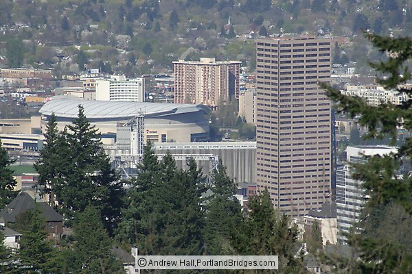 Rose Garden Arena from Council Crest