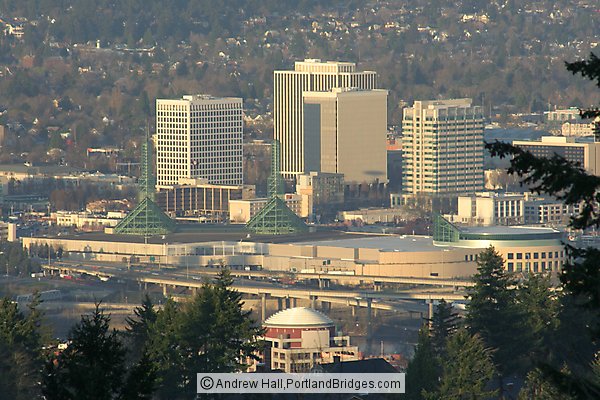 Oregon Convention Center, NE Portland, from Council Crest