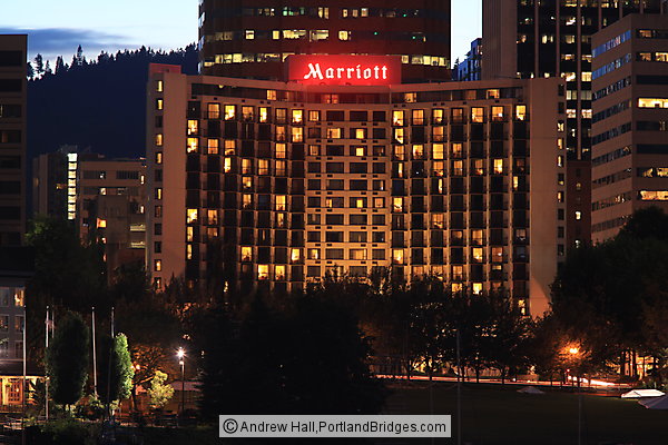 Marriott Waterfront Hotel, Dusk (Portland, Oregon)