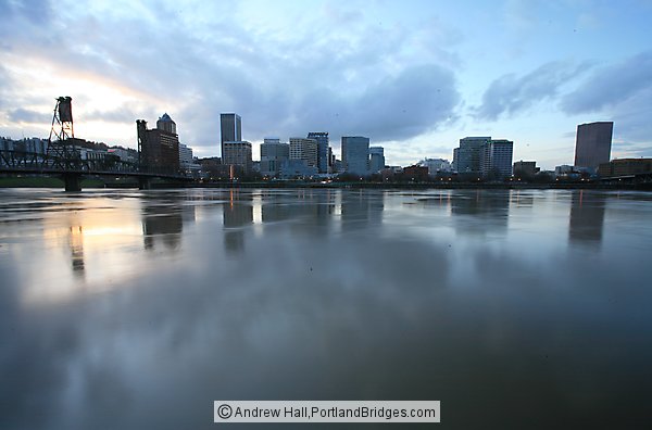 Portland Cityscape, Dusk, River Reflections