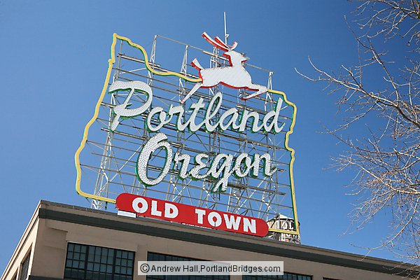 Portland, Oregon Sign, Daytime
