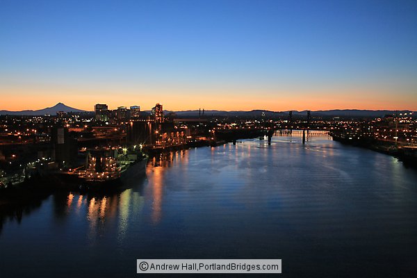 Willamette River Daybreak, from Fremont Bridge