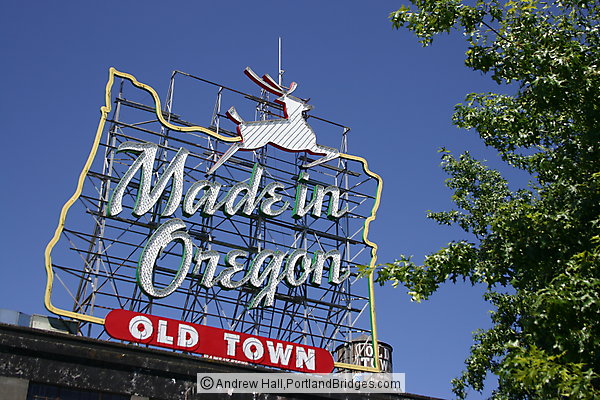 Made in Oregon Sign, Daytime (Portland, Oregon)