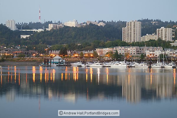Riverplace, Willamette River, OHSU 2003, Morning