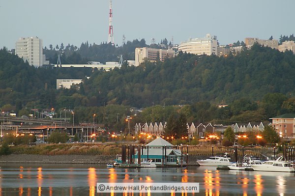 Riverplace, Willamette River, OHSU 2003, Morning