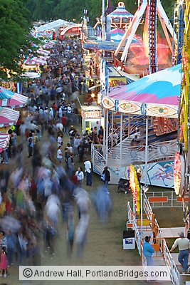 Rose Festival Rides at Dusk