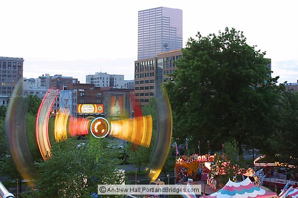 Rose Festival Rides at Dusk