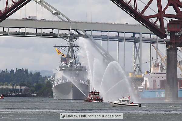 USS Dewey, Portland Fireboat, Willamette River
