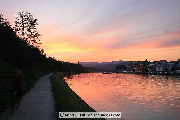 Drava River, Dusk, Maribor, Slovenia