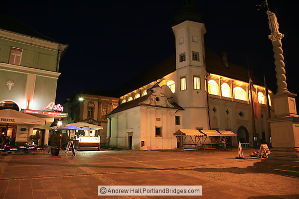 Grajski Trg at Night, Maribor, Slovenia