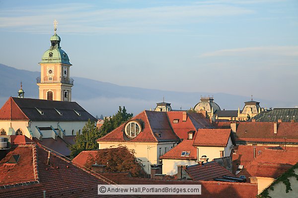 Maribor Cathedral, Red Roofs, Slovenia