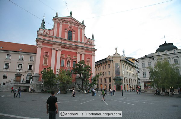 Preseren Square, Franciscan Church, Ljubljana