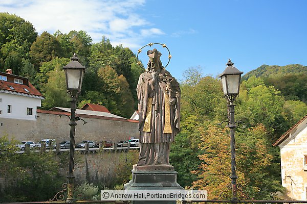 St. John of Nepomuk Statue, Stone Bridge, Skofja Loka
