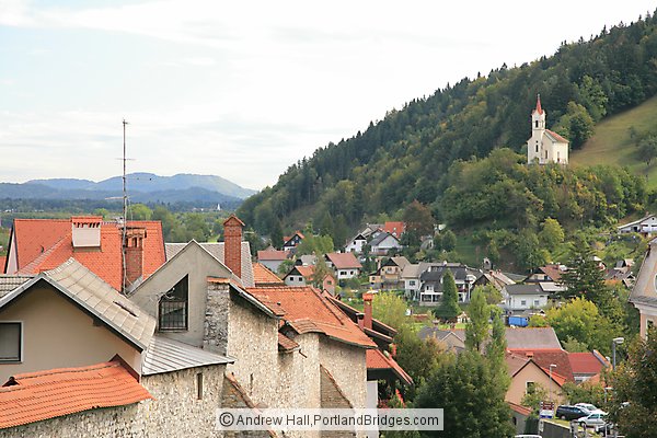 View from Loka Castle, Skofja Loka, Slovenia