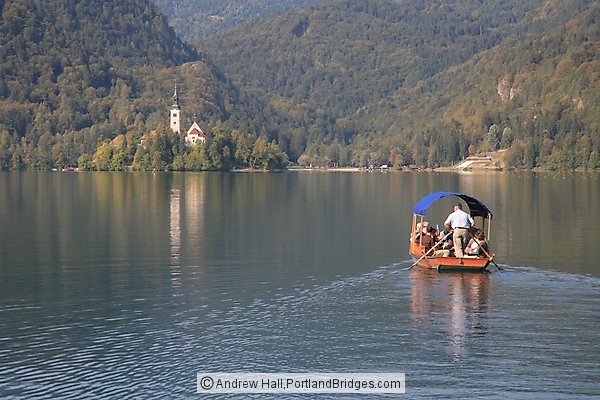 Church of the Assumption, Island, Pletna Boat, Lake Bled