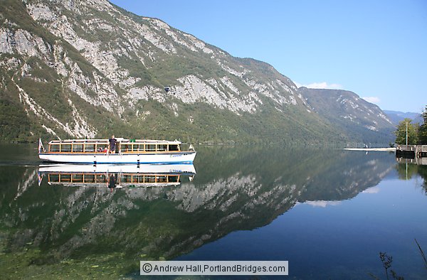 Lake Bohinj, Boat, Reflection