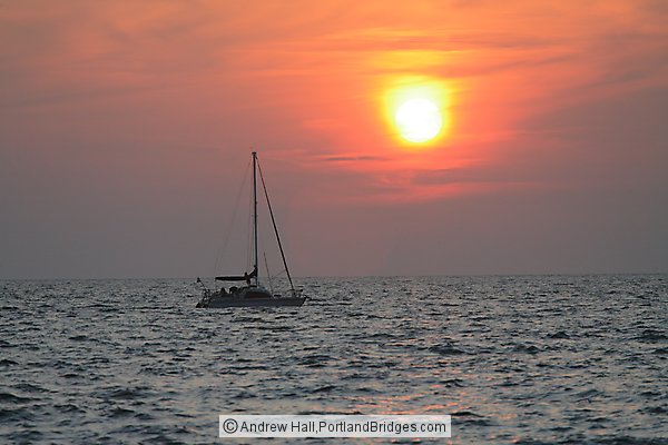 Piran, Boat, Sunset