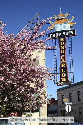 Hung Far Low, Chinatown, Spring Blossoms, Portland