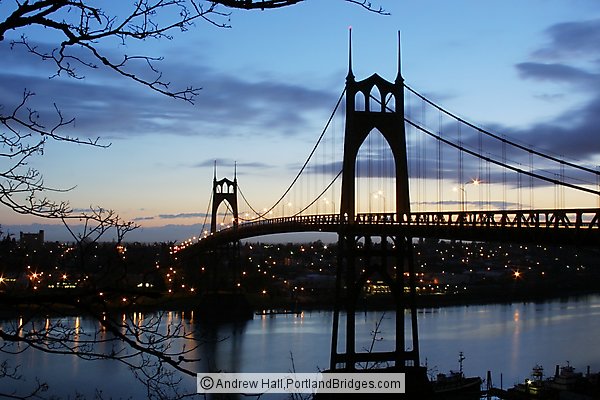 St. Johns Bridge, Daybreak (Portland, Oregon)