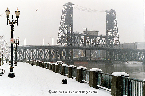 Steel Bridge in the Snow, 1996 (Portland, Oregon)