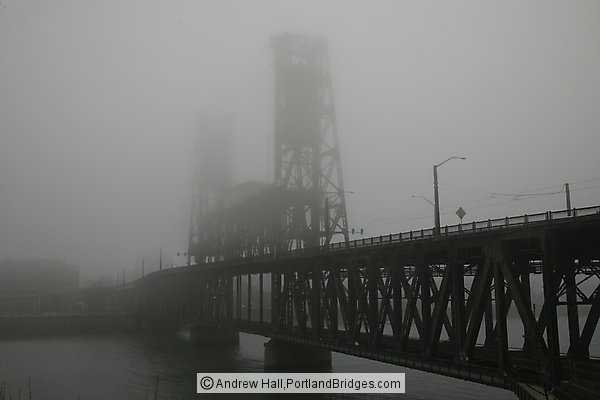 Steel Bridge, Fog (Portland, OR)