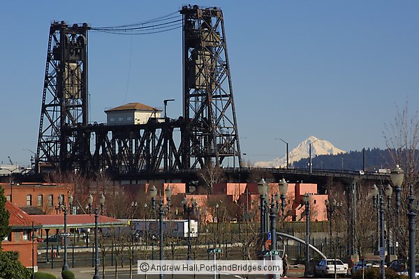 Steel Bridge and Mt. Hood (Portland, Oregon)