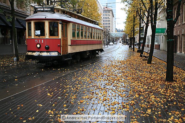 Portland Vintage Trolley, Fall Leaves