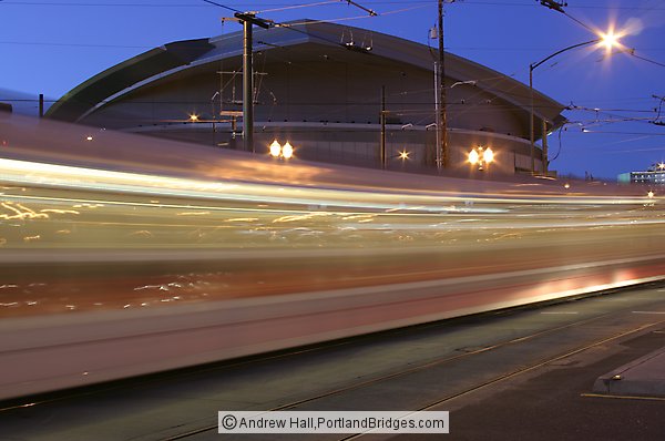 Max Train At Rose Garden Arena, Long Exposure