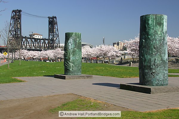 Japanese Memorial, Portland Waterfront, Steel Bridge