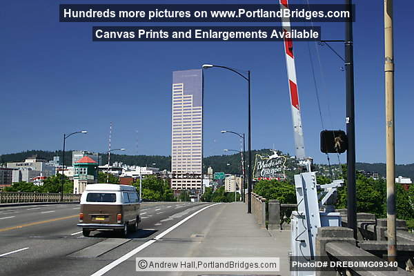 Looking West into Downtown Portland, from Burnside Bridge