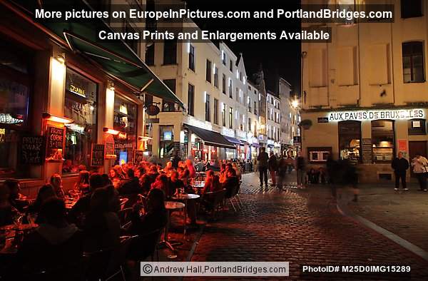 Restaurants near Grand Place at Night, Brussels