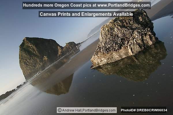 Cannon Beach, Oregon, Haystack Rock, Tilted