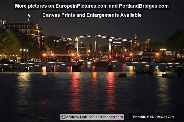 Amstel Bridge at Night, Amsterdam
