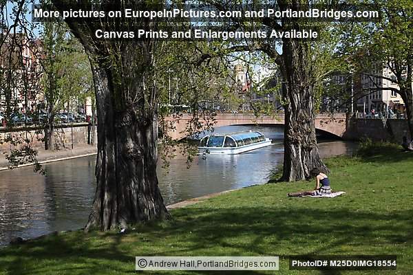 Sunbathing Along the Canal, Strasbourg