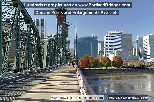 Walking Across Hawthorne Bridge West (Portland, Oregon)