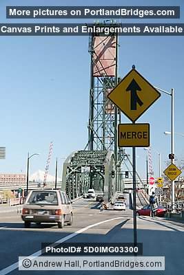 Hawthorne Bridge, Mt. Hood in Background (Portland, Oregon)