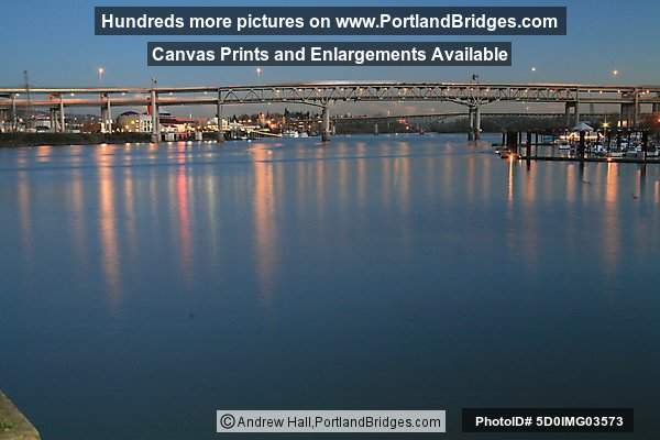 Marquam Bridge, Willamette River, Dusk (Portland, Oregon)