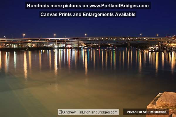 Marquam Bridge, Willamette River, Dusk (Portland, Oregon)