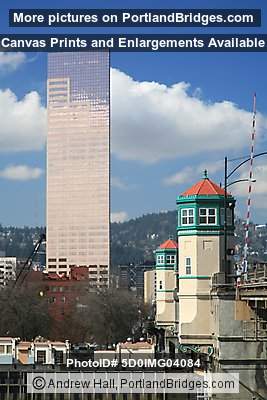 Portland Burnside Bridge From Eastbank Daytime