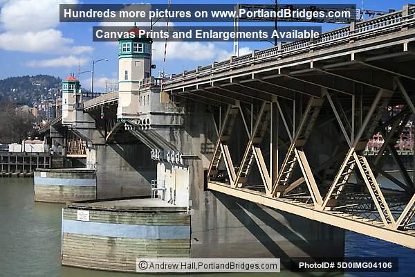Portland Burnside Bridge From Eastbank Daytime