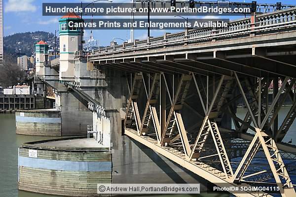 Portland Burnside Bridge From Eastbank Daytime