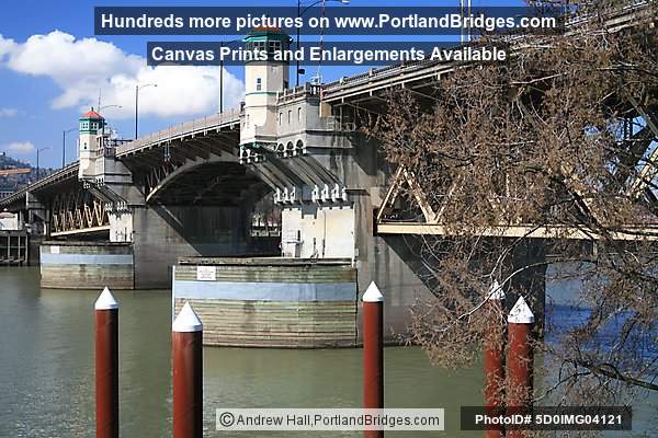 Portland Burnside Bridge From Eastbank Daytime