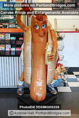Seattle:  Hot Dog statue inside Ferry Terminal