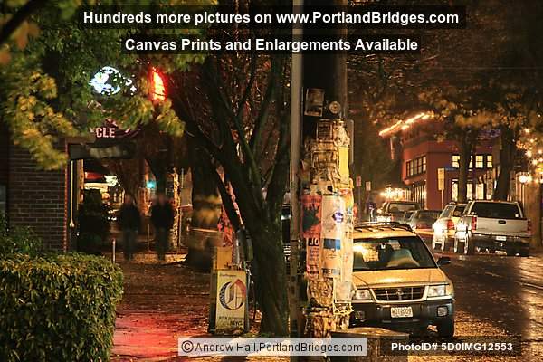 Portland NW 21st Avenue, Dusk
