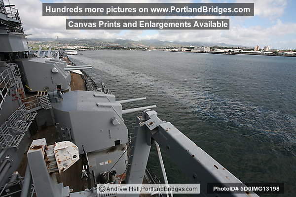 Pearl Harbor: USS Missouri with Oil Slick from USS Arizona
