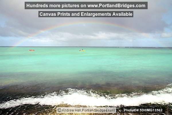 Oahu, Hawaii:  Lanikai Beach, Rainbow