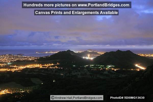 Oahu, Hawaii:  Pali Lookout, Daybreak
