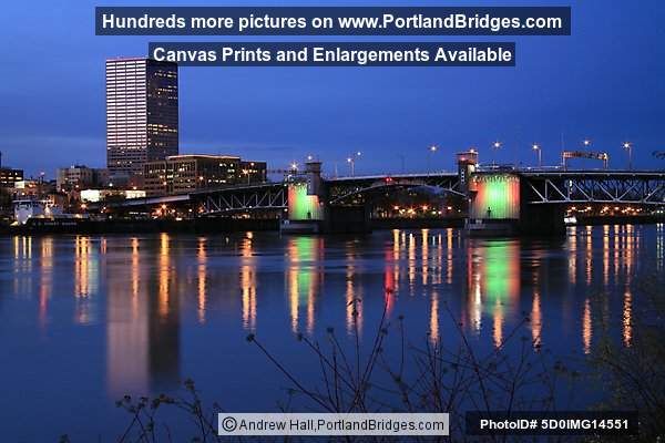 Morrison Bridge, Lights, US Bancorp Tower, Portland, Oregon
