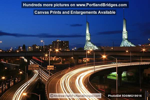 Oregon Convention Center Lights Dusk (Portland, Oregon)